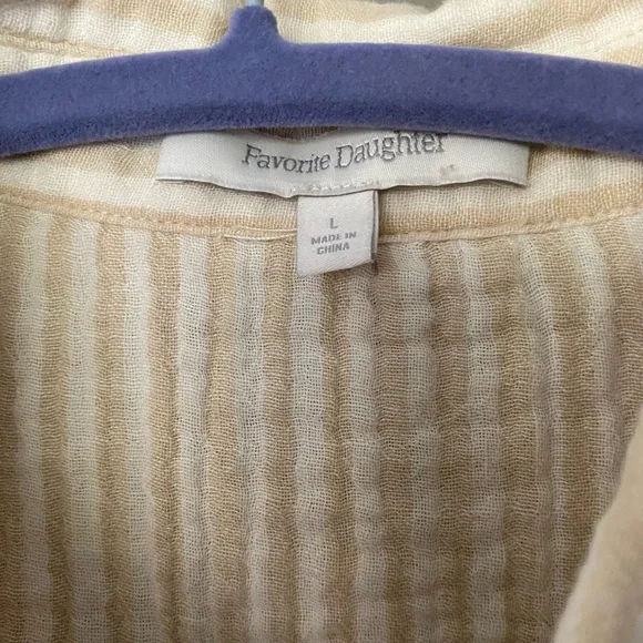 FAVORITE DAUGHTER Matching Set Ex Boyfriend Shirt & The Beach Walk Pant Size L - Picture 12 of 16